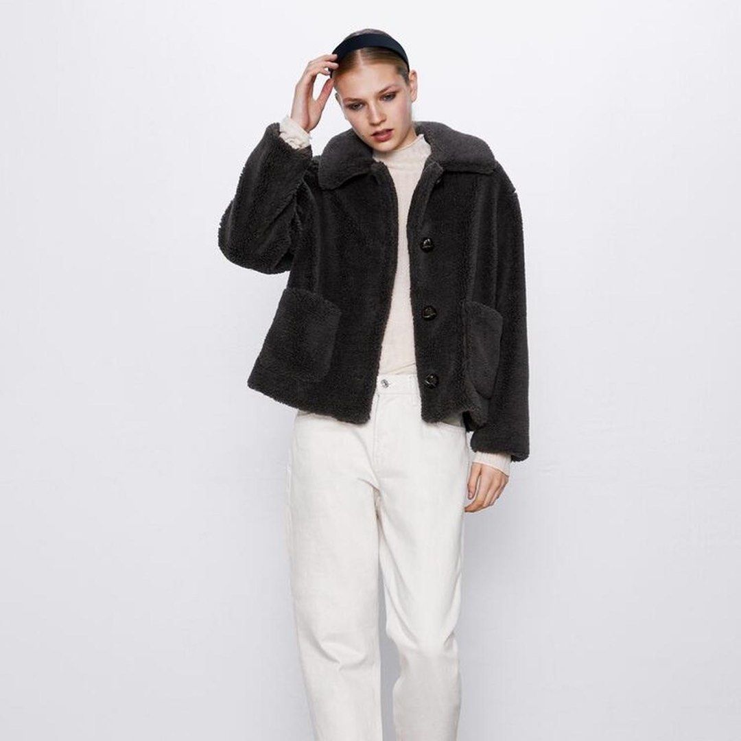 Zara Teddy Jacket [Never Worn], Women'S Fashion, Coats, Jackets And  Outerwear On Carousell