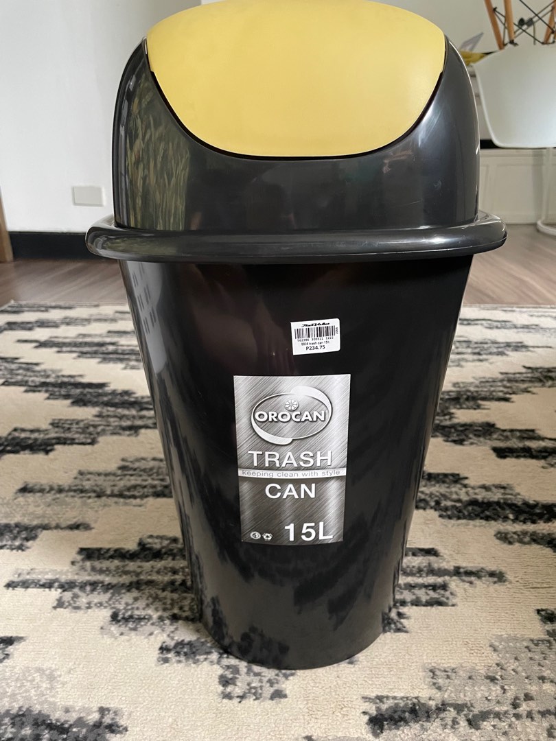15L trash can orocan Black on Carousell