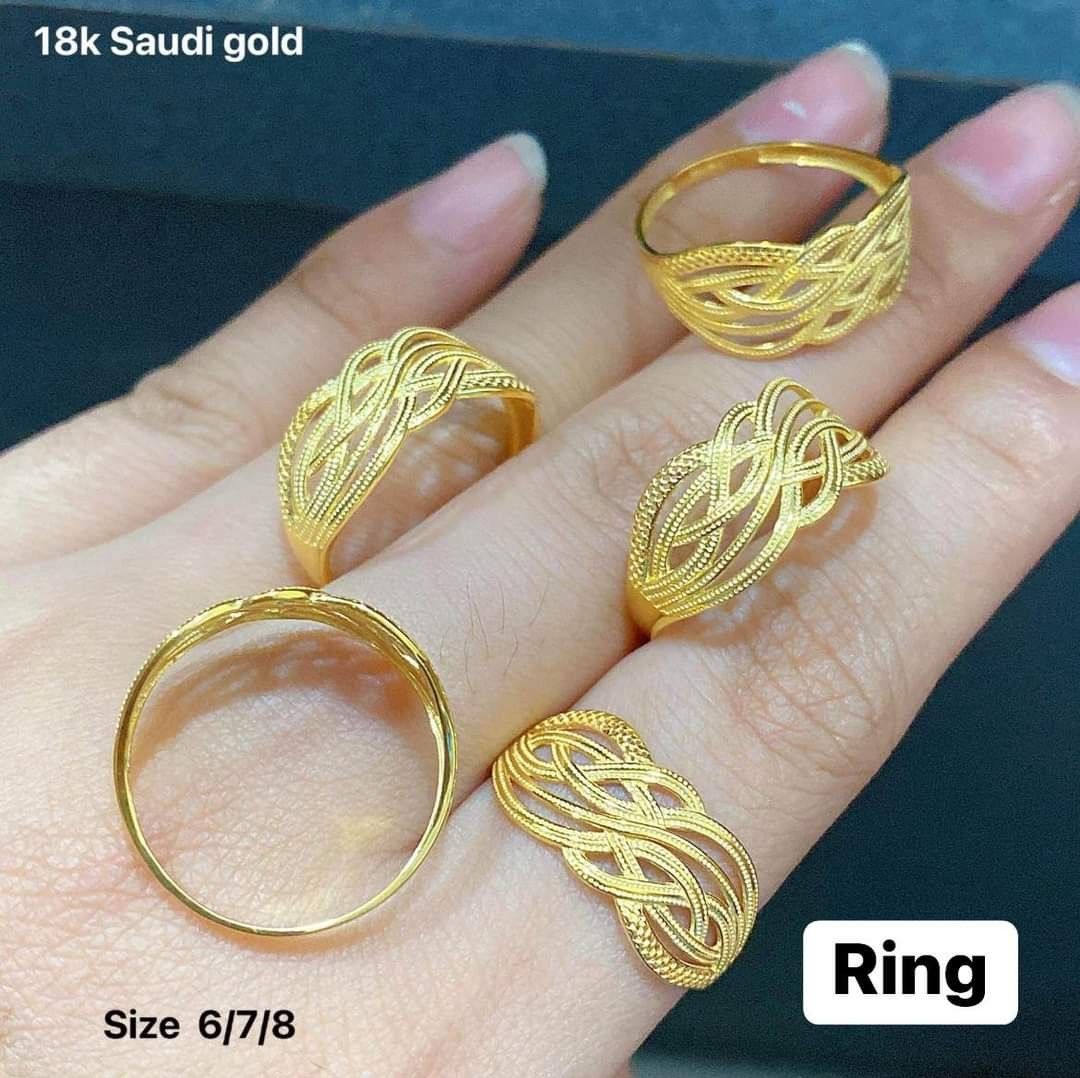Saudi gold ring 18k sale