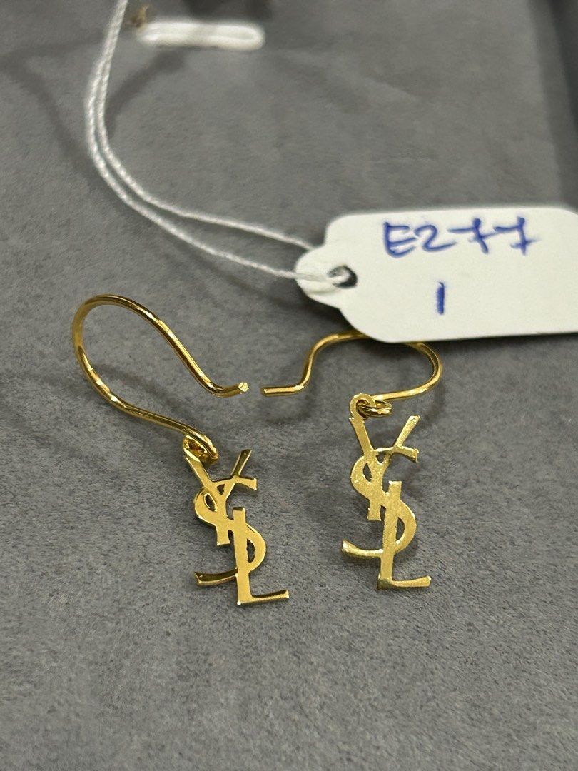 Gold ysl earrings online
