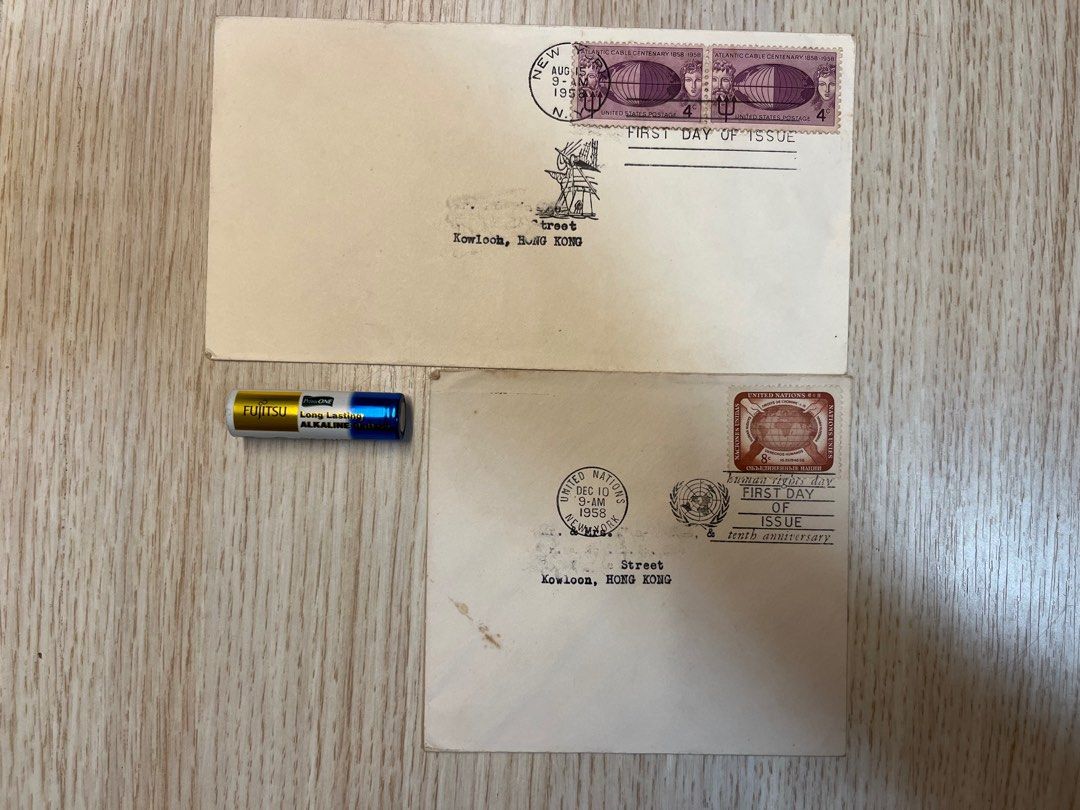 二手1958年美國紐約寄香港九龍舊信封郵票, 興趣及遊戲, 收藏品及紀念品, 郵票及印刷品- Carousell