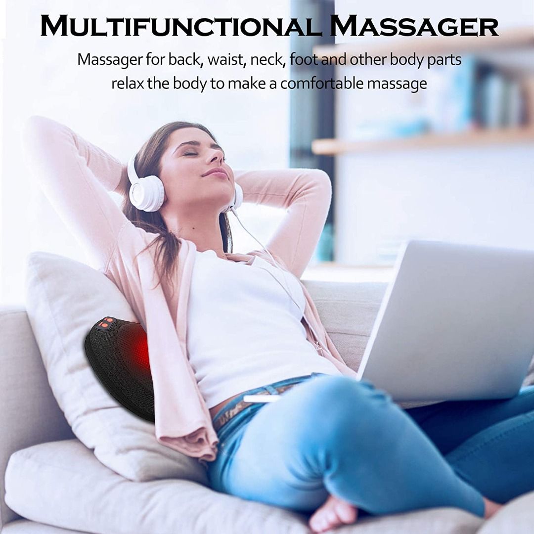 Back Massager Neck Massager with Heat, 3D Kneading Massage Pillow for Pain  Relief, Massagers for Neck and Back, Shoulder, Leg, Gifts for Men Women Mom  Dad, Stress Relax at Home Office and