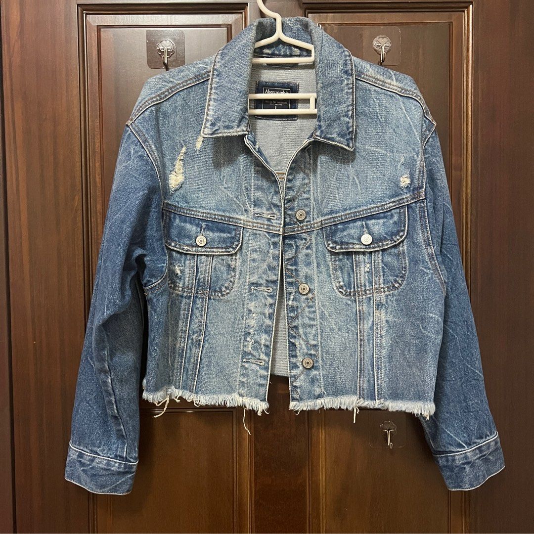 Abercrombie girlfriend denim jacket hotsell