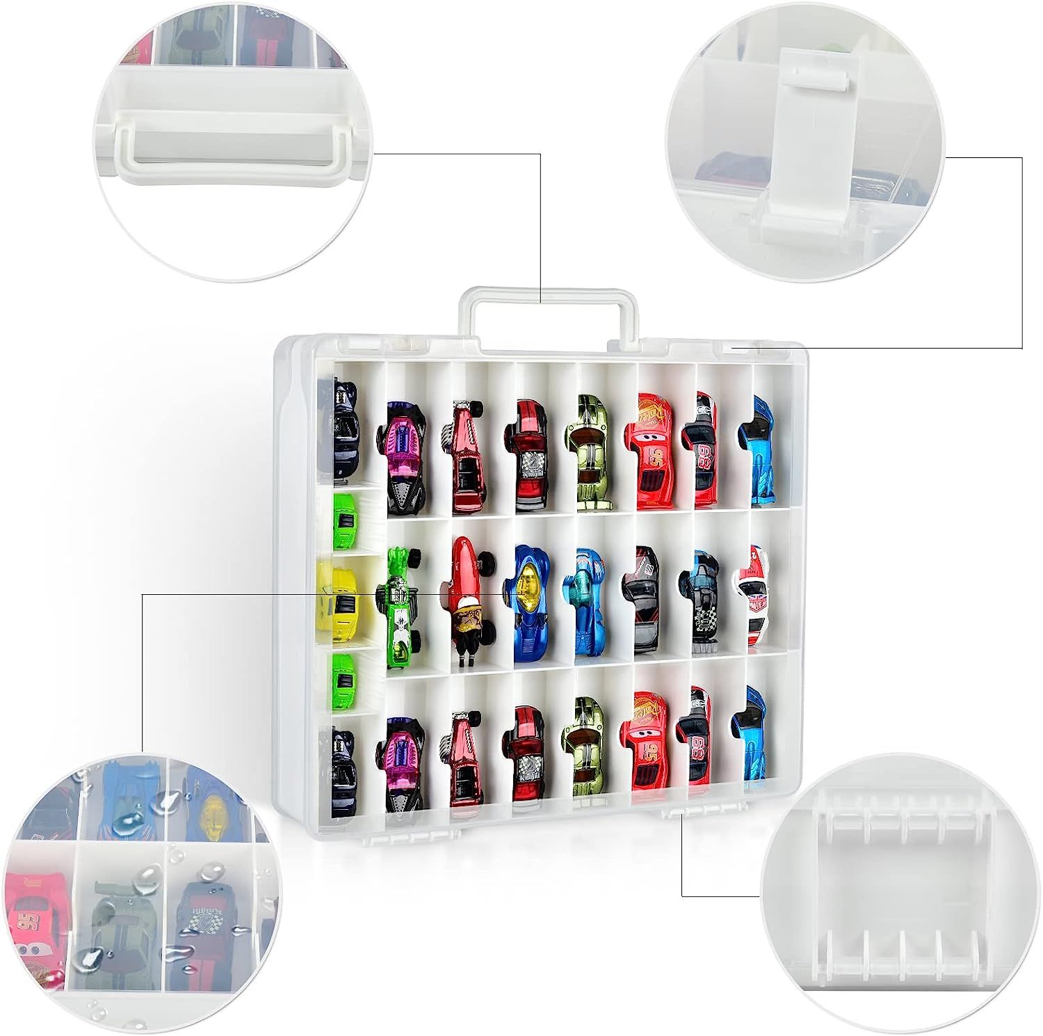 Adam Toys Organizer Storage Compatible with Hot Wheels Car