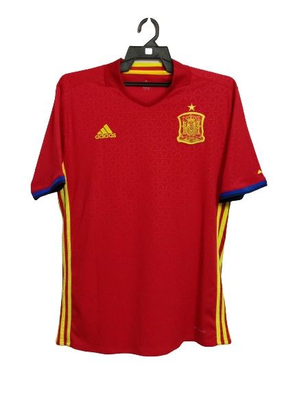 ADIDAS SPAIN JERSEY VINTAGE 2016 EURO VTG JERSI HOME KIT Men s