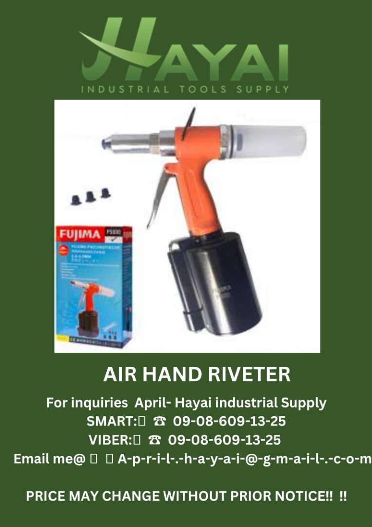 Air hand riveter, Commercial & Industrial, Construction Tools ...