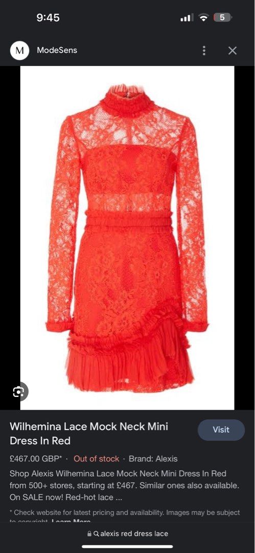 Alexis deals wilhemina dress