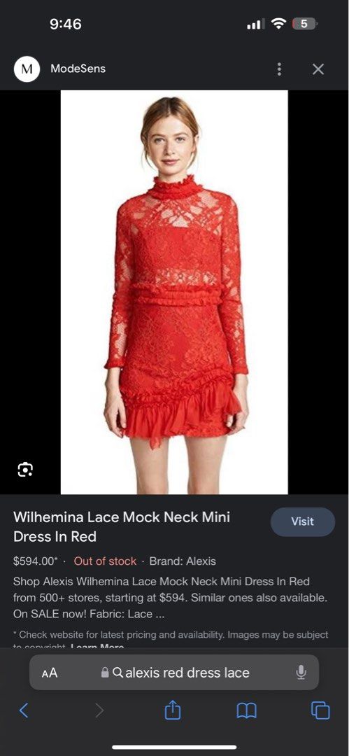 Alexis deals wilhemina dress