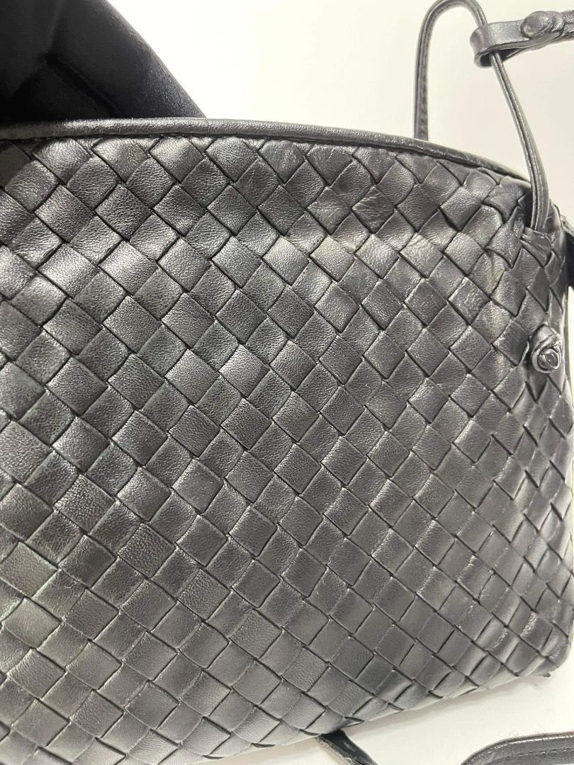 Black Bottega Veneta Intrecciato Nodini Crossbody Bag – Designer Revival