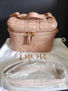 Christian Dior Small Cannage Lady Dior Vanity Case - Neutrals Crossbody Bags,  Handbags - CHR360952