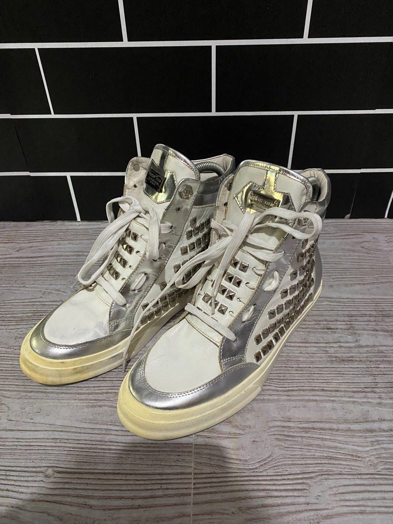 Authentic philipp plein limited edition silver high stud size 39