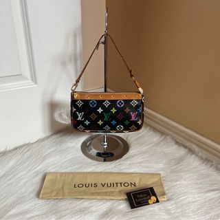 Louis Vuitton x Takashi Murakami Black Multicolor Canvas Milla Pochette - Handbag | Pre-owned & Certified | used Second Hand | Unisex
