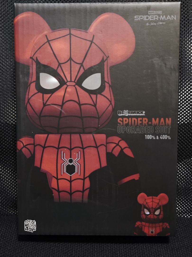 be@rbrick Spiderman Upgraded Suit Ver. 400&100% bearbrick 蜘蛛俠No