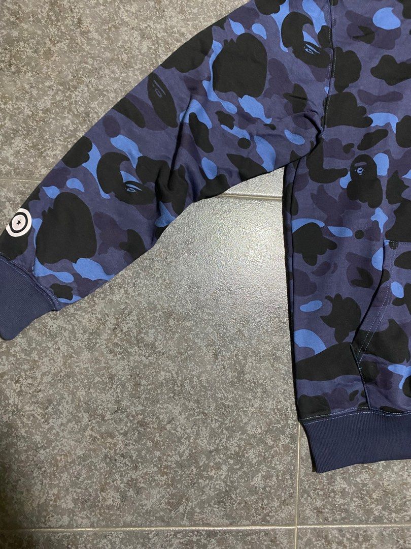 Blue and pink bape hoodie shop