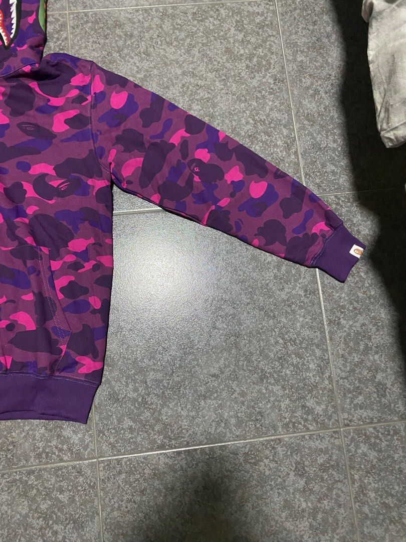 Purple and blue bape jacket top