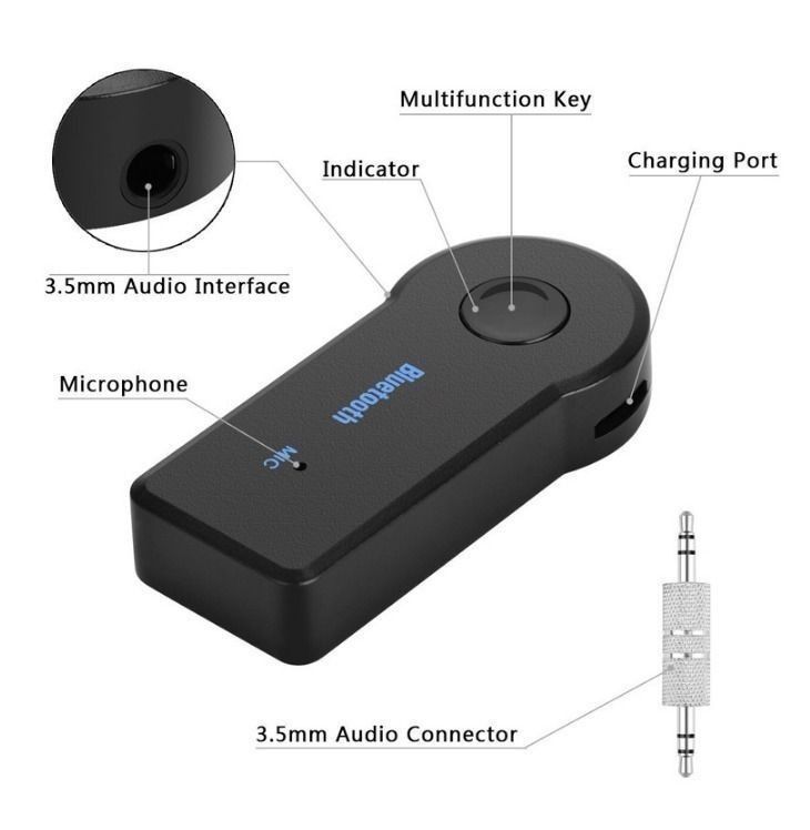 Bluetooth Wireless Stereo Audio Music Receiver , BLUEPRO 3.5mm Car AUX  Speaker Adapter, Audio, Portable Audio Accessories on Carousell