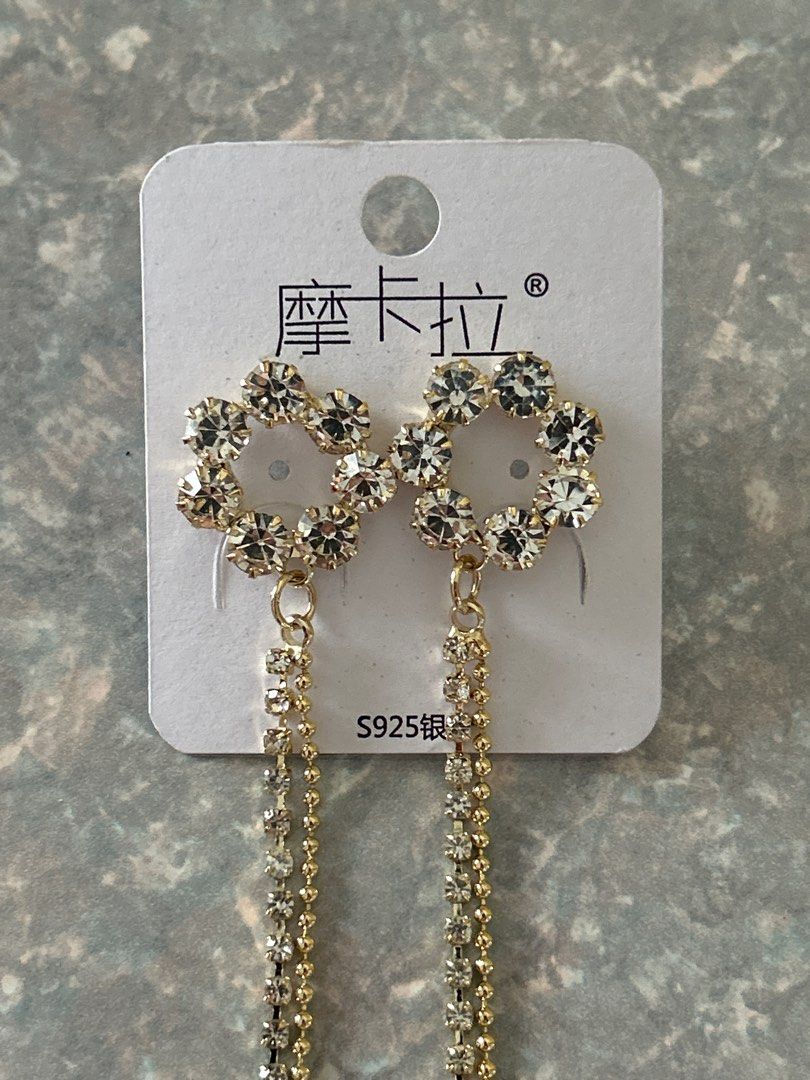 BN Crystal Tassel Earring Women s Fashion Jewelry Organisers