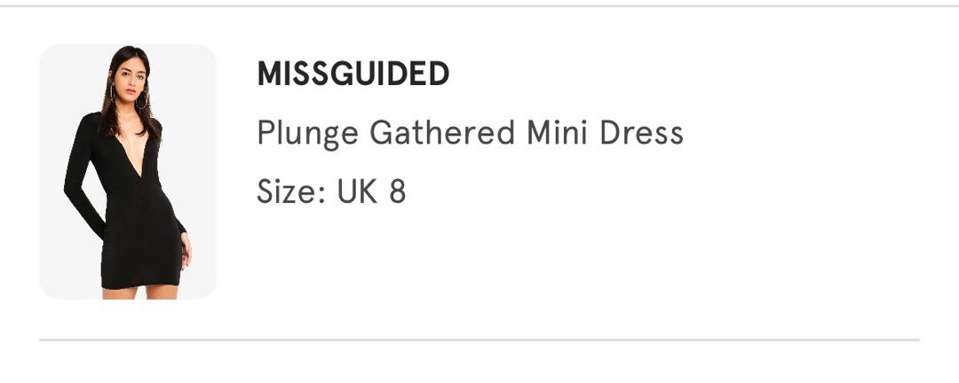 BNWT MISSGUIDED plunge mini dress