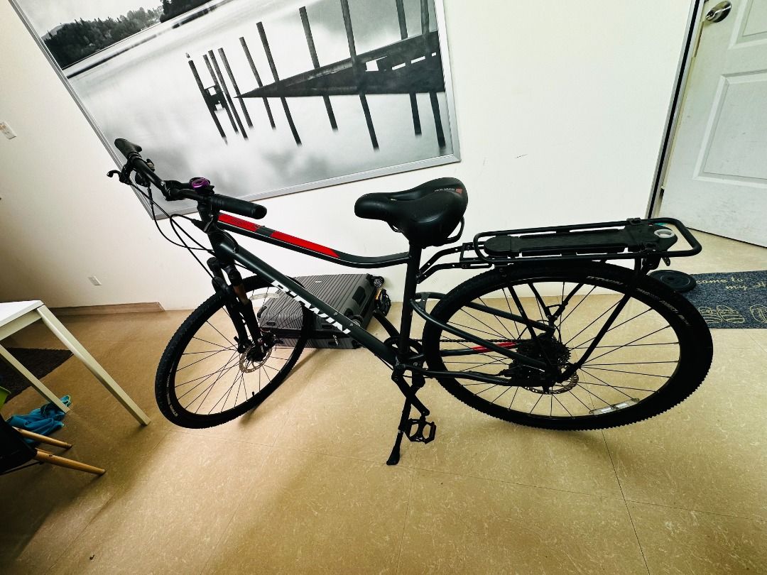 Btwin Hybrid bike Riverside 500 9 speed disc brake mountain