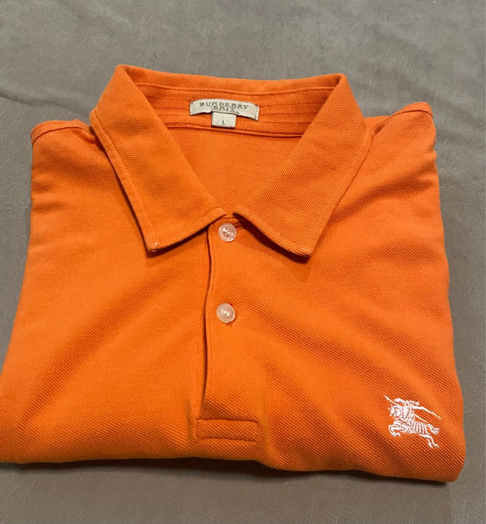 Burberry polo mens clearance orange