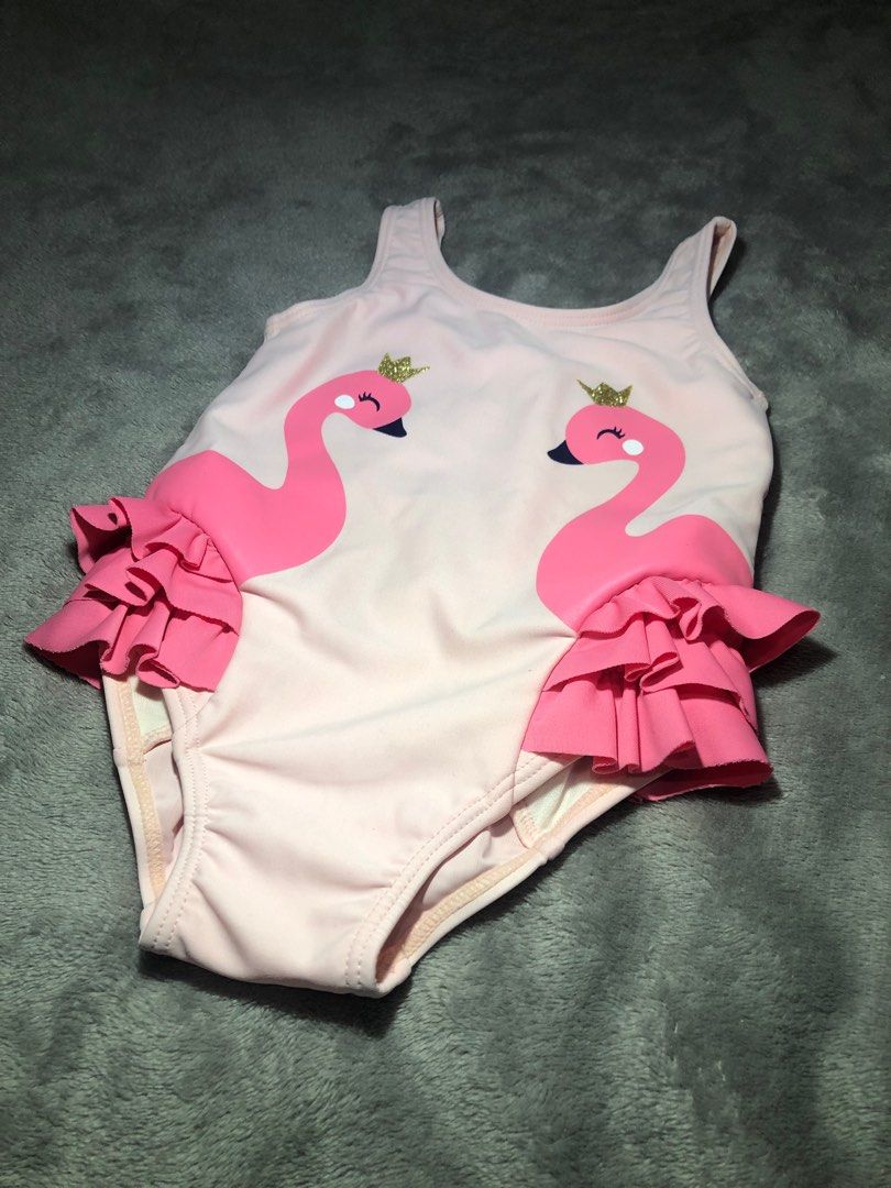 Carter s Flamingo Swimsuit Babies Kids Babies Kids Fashion on Carousell