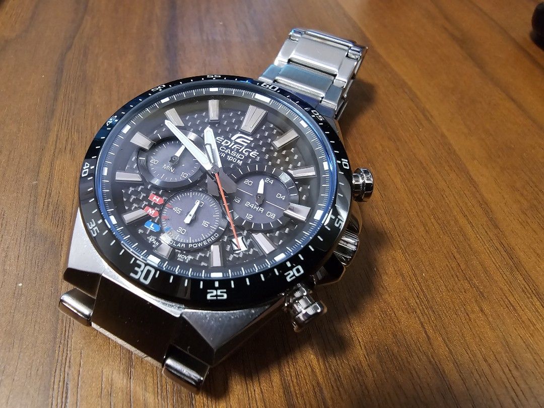 Casio EDIFICE 太陽能時計手錶EQS-800CDB-1AV, 名牌, 手錶- Carousell