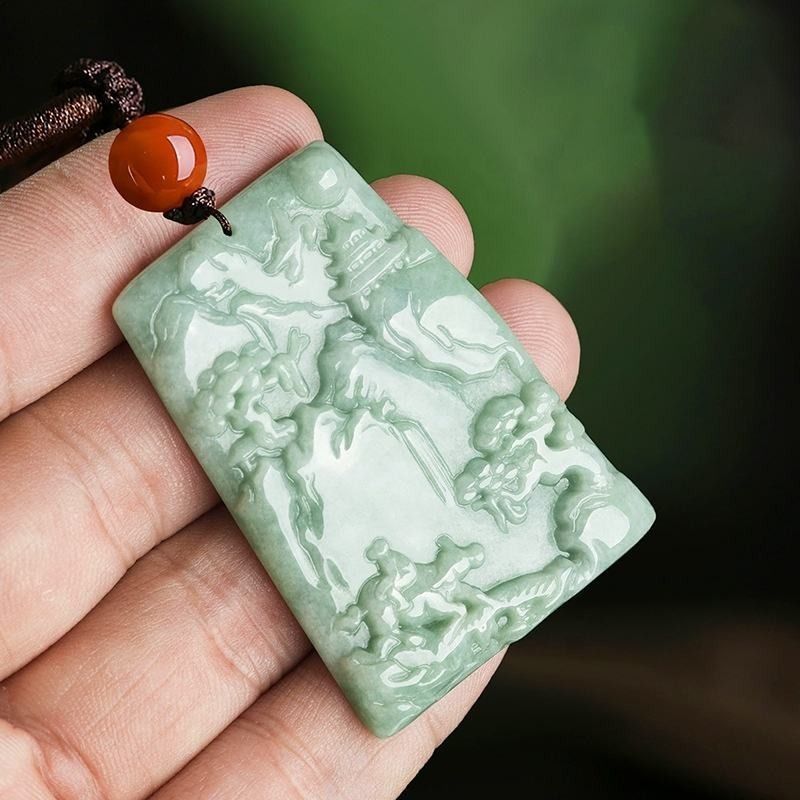 Mens jade hotsell pendant necklace
