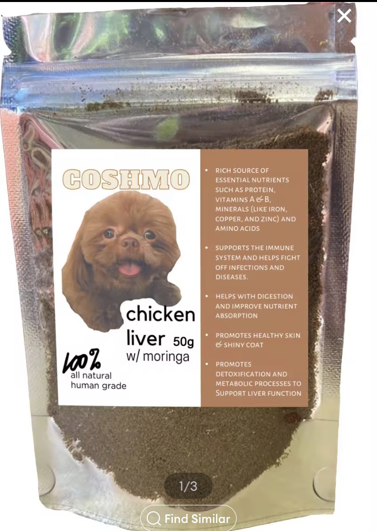 Chicken liver powder dog food topper on Carousell