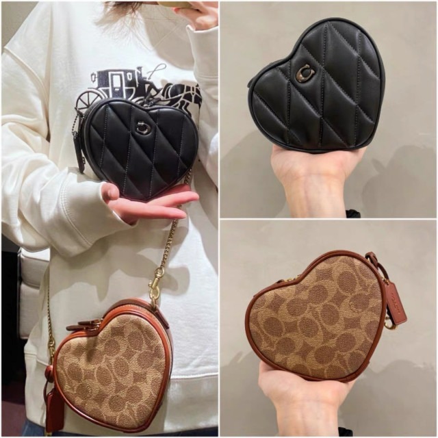 【COACH】ハート型クロスボディ Heart Crossbody 14 COACH® | Heart Crossbody Bag 14 With Pillow Quilting