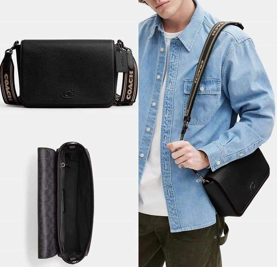 COACH MESSENGER BAG WITH SIGNATURE CANVAS INTERIOR Luxury Bags