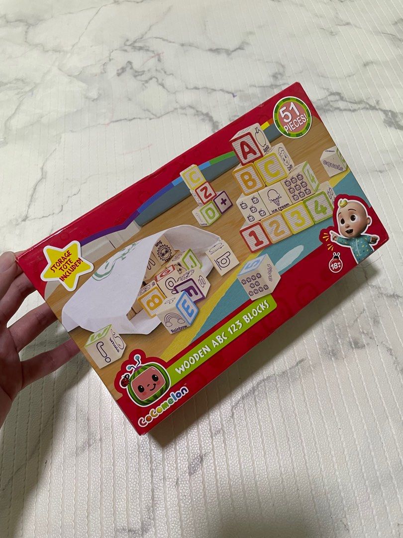 Cocomelon Wood ABC Block Set, Hobbies & Toys, Toys & Games on Carousell