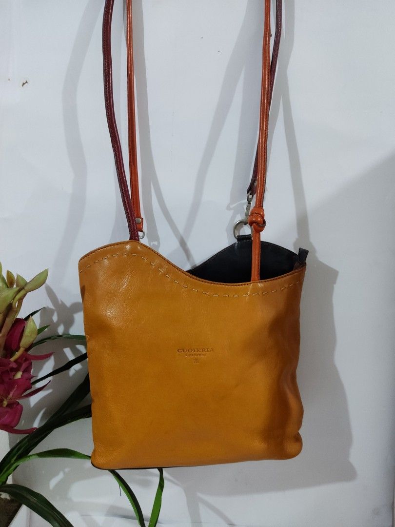 Cuoieria fiorentina made in italy, backpack/sling/shoulder kulit