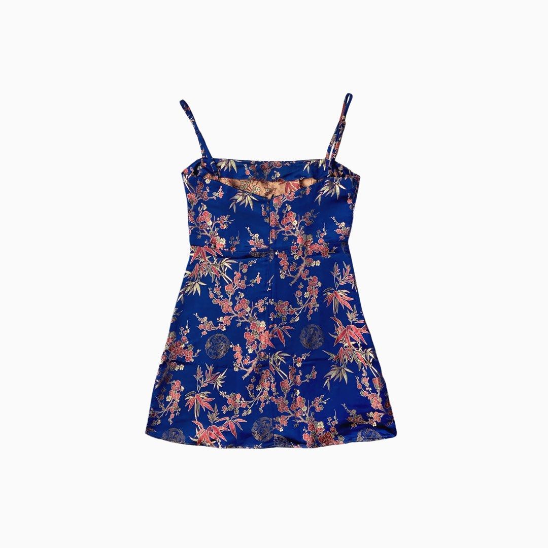 Oriental satin sale mini dress