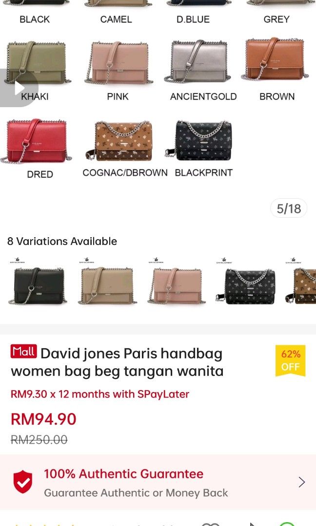 Real vs Fake David Jones bag. How to spot counterfeit David Jones