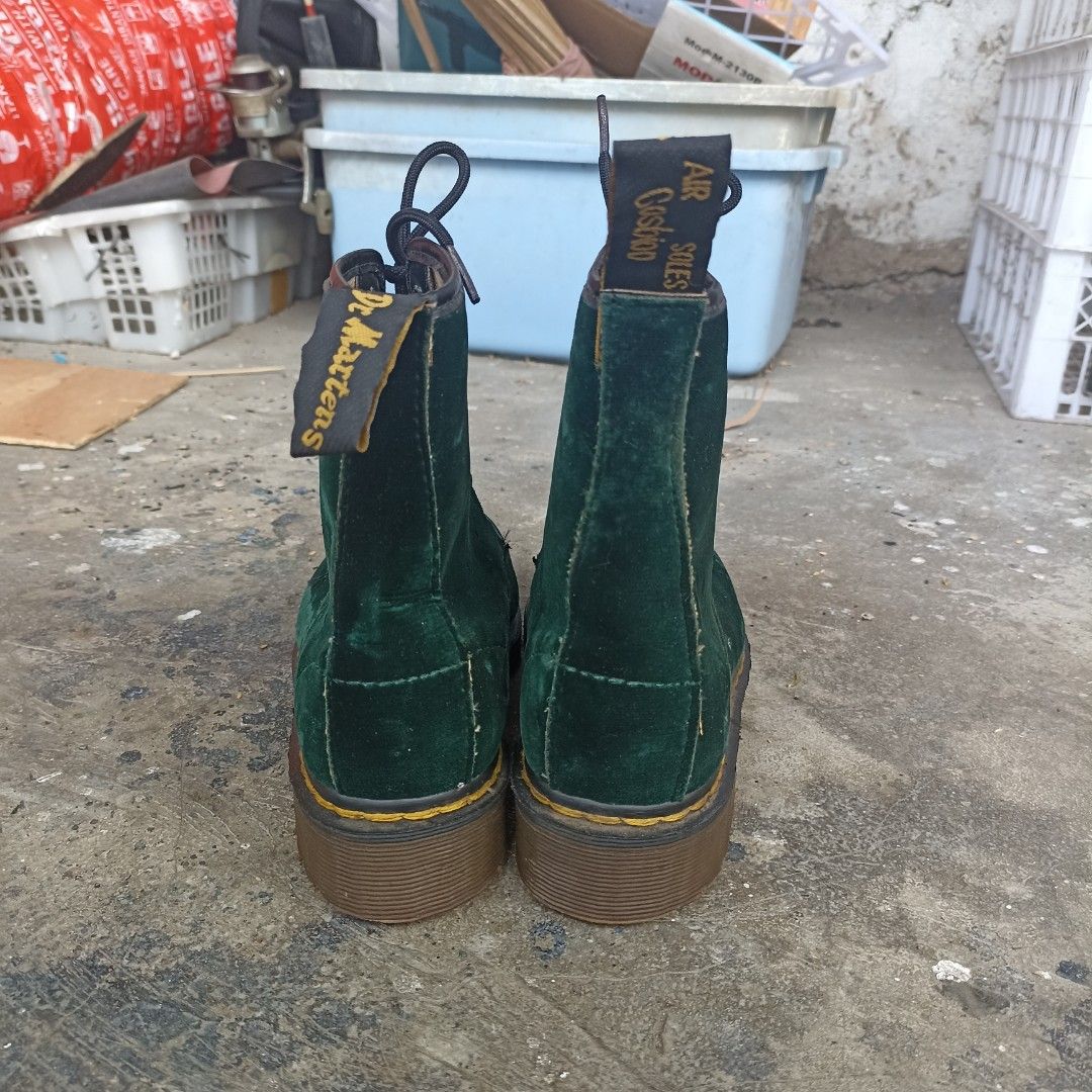 Dr. Martens 1460 emerald green velvet vintage rare 80 s MIE size