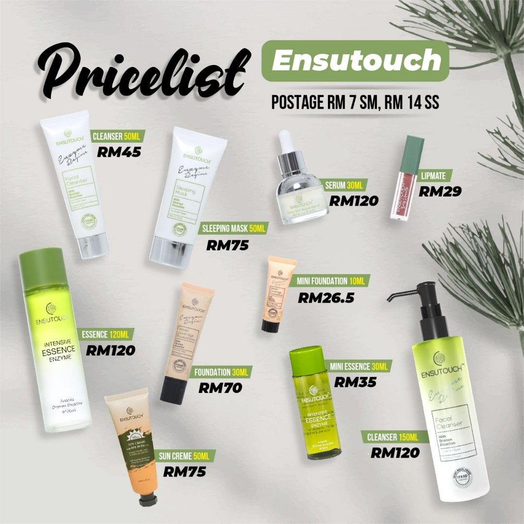 Ensutouch skincare shop