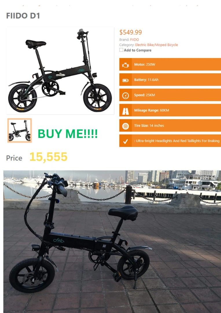 Fiido d1 e bike Sports Equipment Bicycles Parts Bicycles on