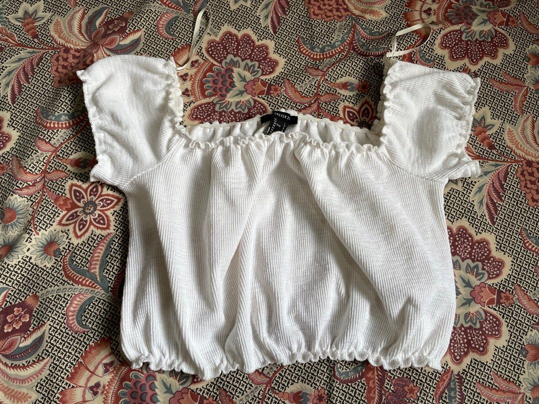 Forever 21 white off the shoulder top outlet