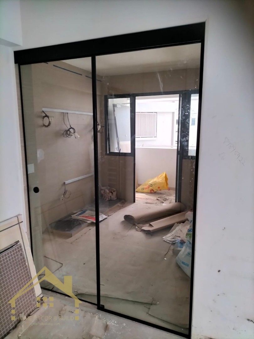 Frameless Sliding Glass Door, Home Services, Renovations, Interior