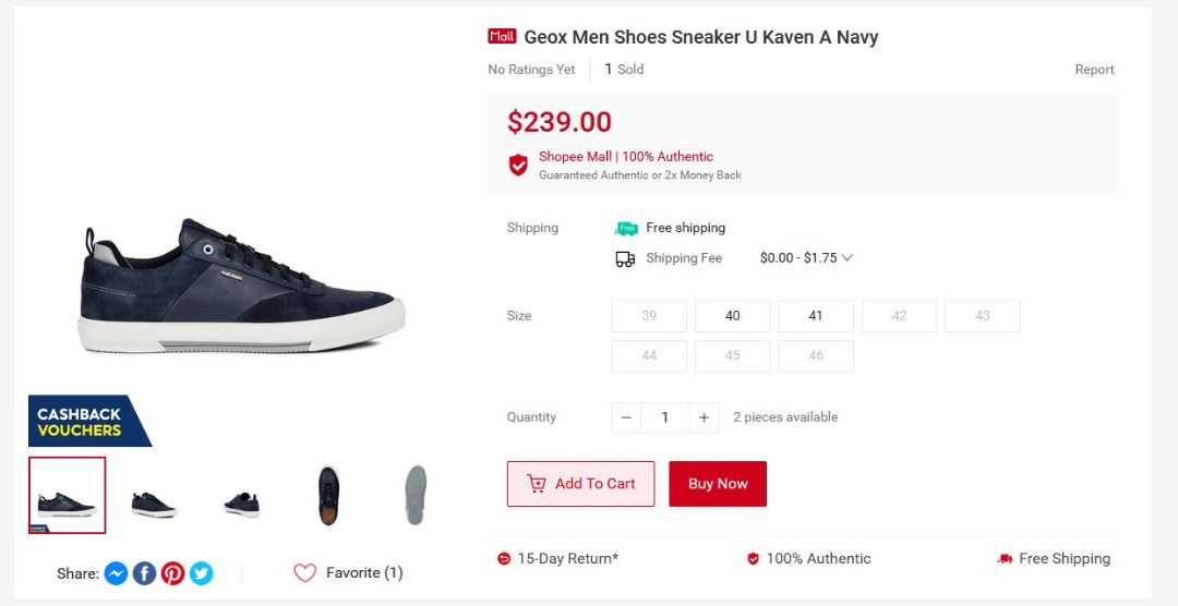 Geox kaven sneakers top