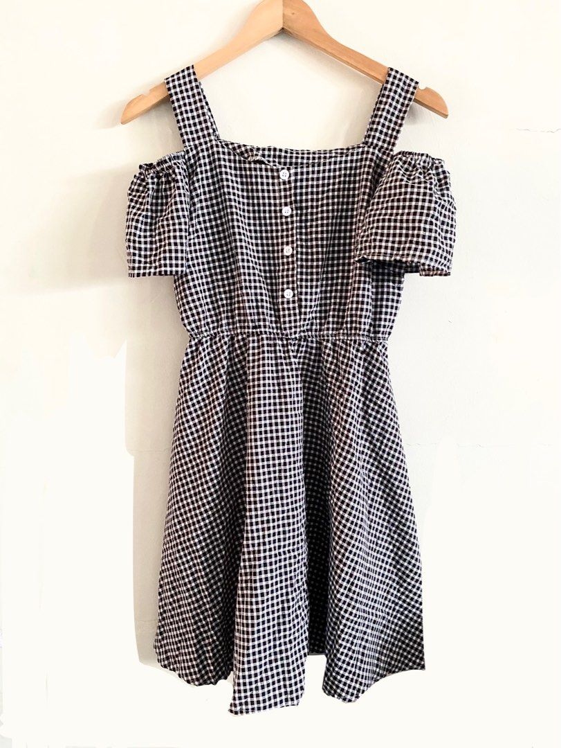 Gingham strappy new arrivals dress