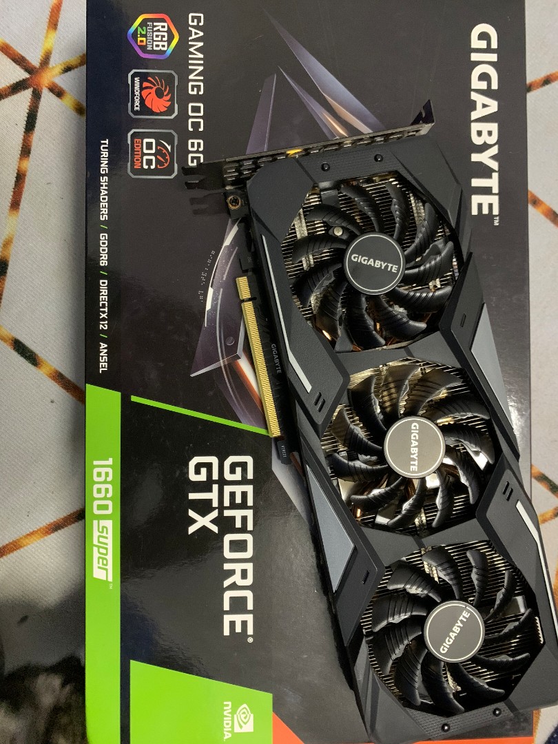 Charmerende kage Blive opmærksom Graphic card gigabyte geforce gtx 1660 super gaming oc triple fan,  Computers & Tech, Parts & Accessories, Computer Parts on Carousell