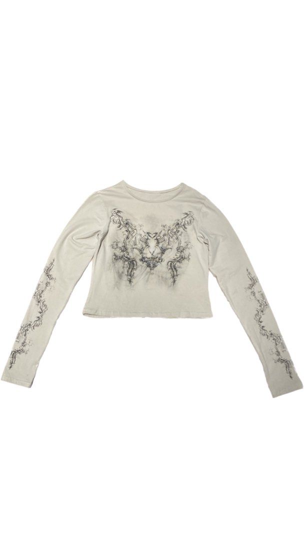 Y2K Long Sleeve Top, Women's Fashion, Tops, Longsleeves on Carousell