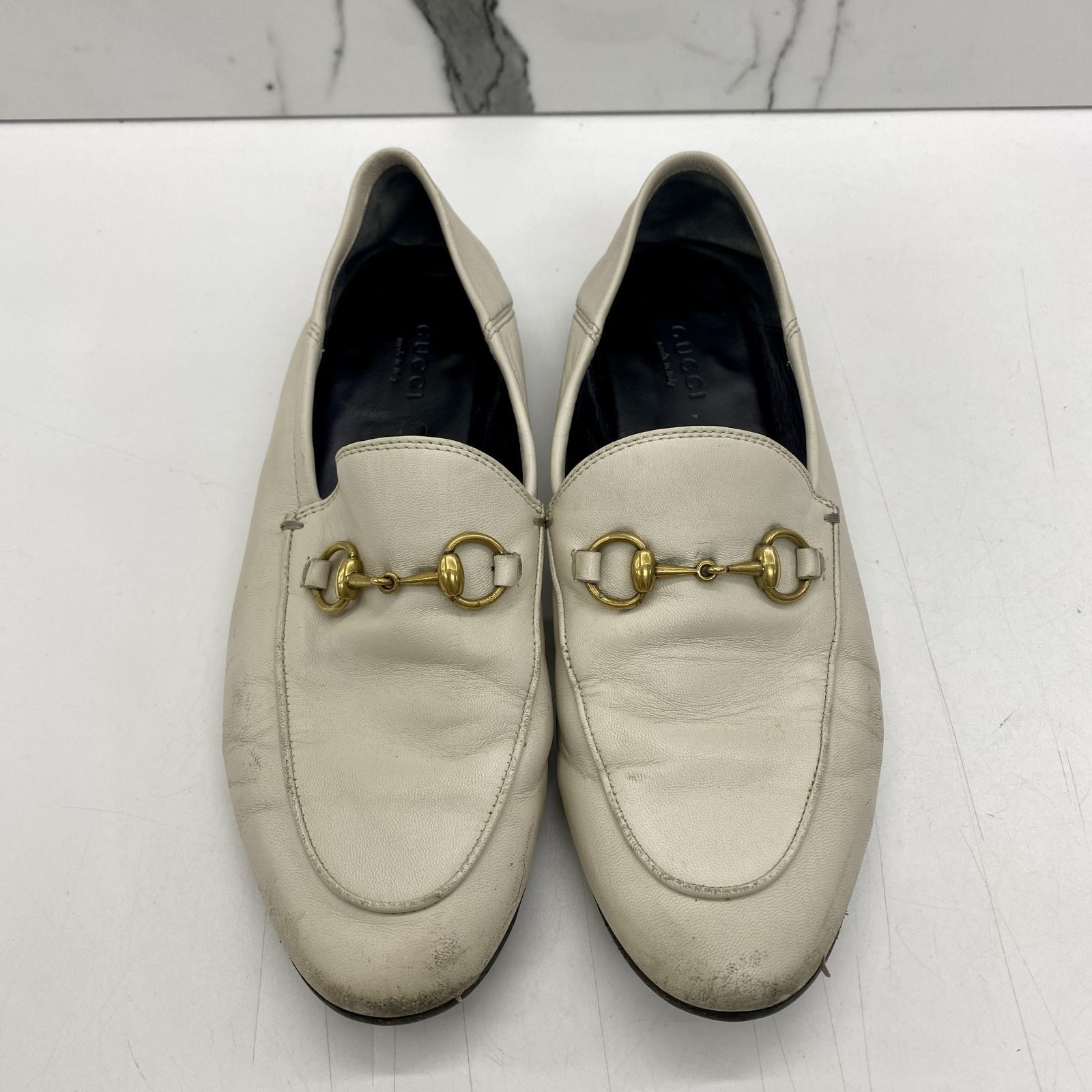 White horsebit loafers online