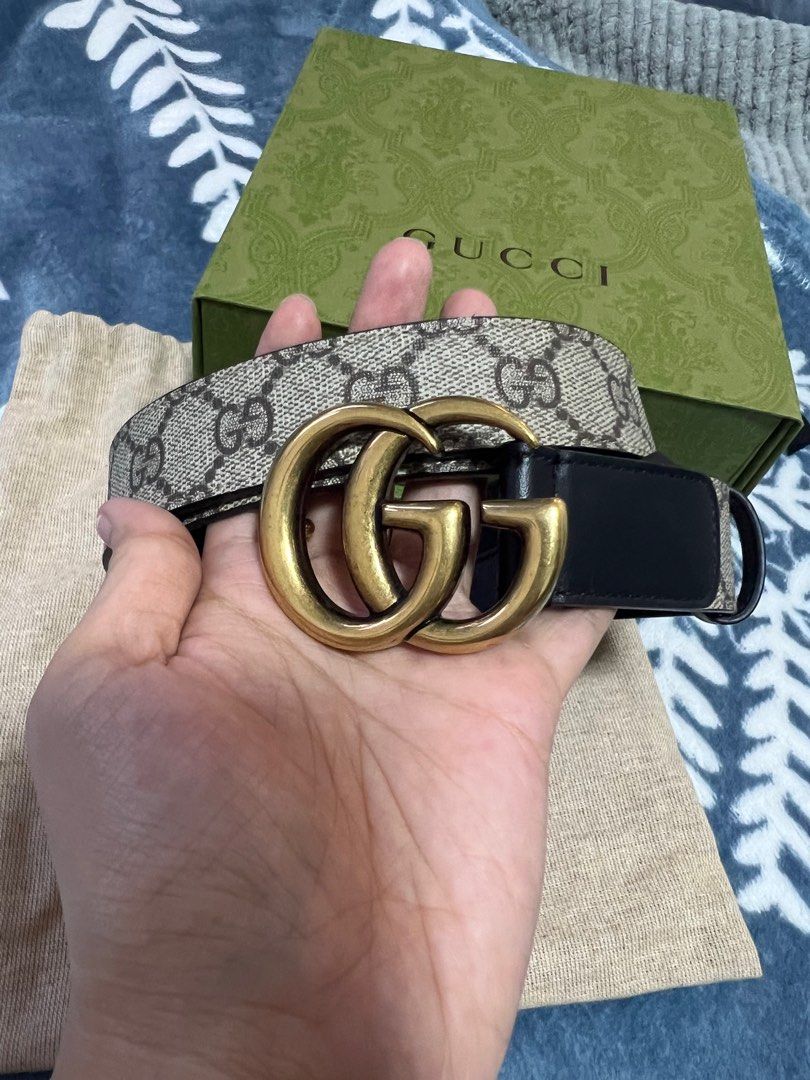Gucci marmont belt used on sale