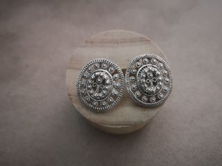 Handcrafted filigree tambourin earrings in 925 silver
