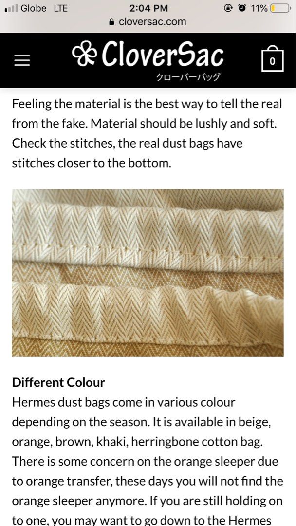 Hermes Big Bag Dust Cover on Carousell