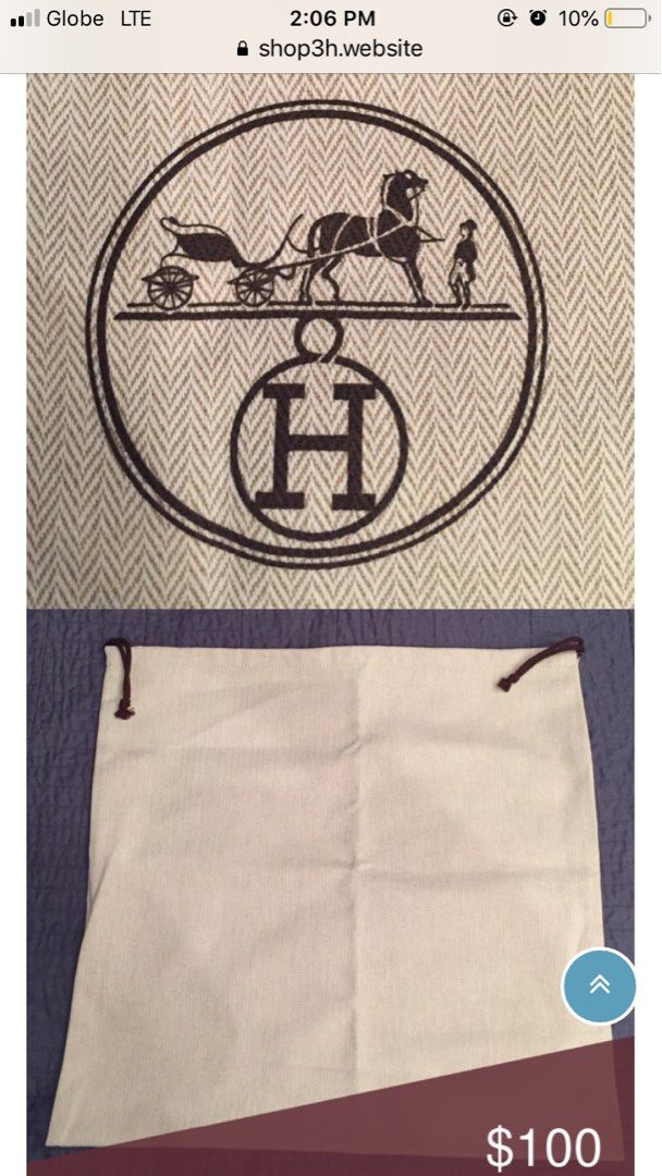 Hermes Big Bag Dust Cover on Carousell