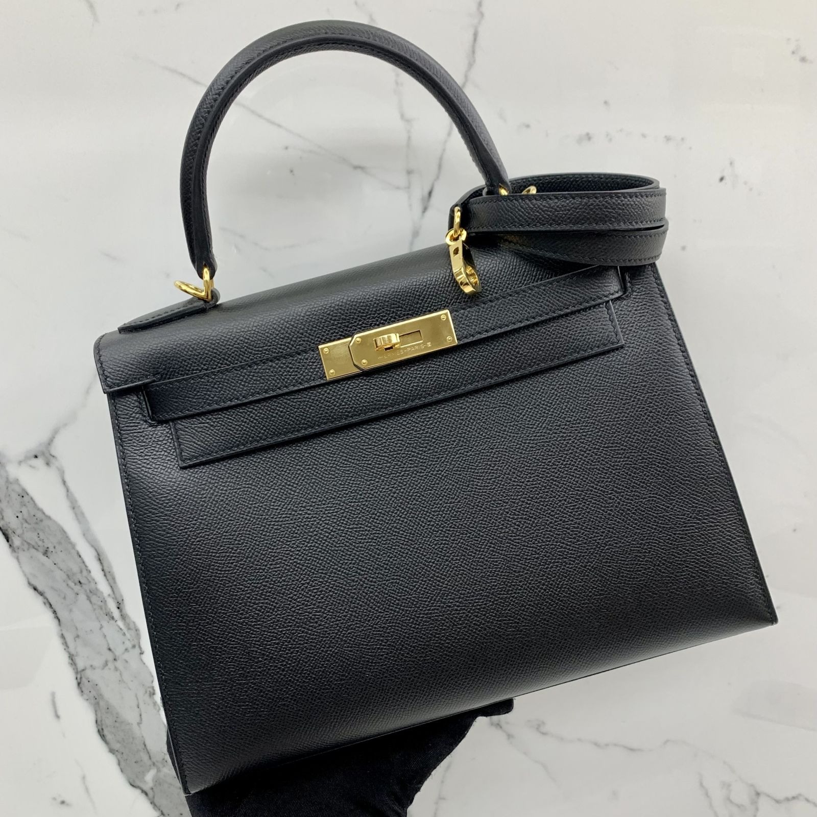 Kelly 28 best sale black epsom