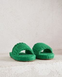 Holly Billini Sandals in Green Terry